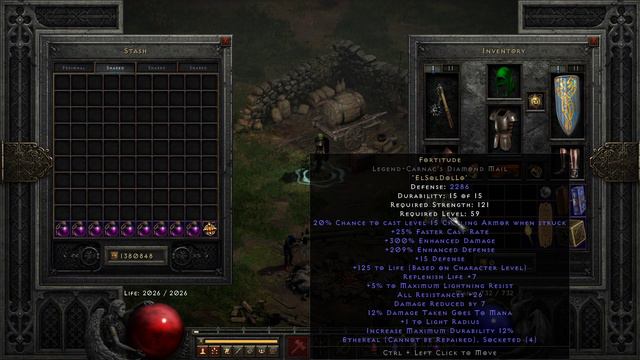 D2R Making my first Fortitude armor runeword смотреть онлайн