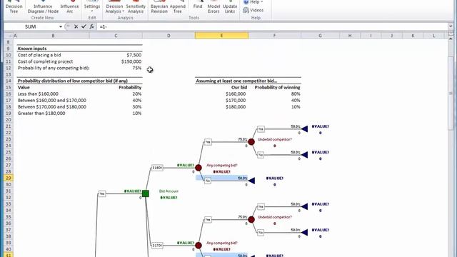 PrecisionTree Quick Start - Step 3: Enter probabilities and values смотреть онлайн