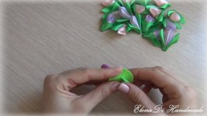 Нежные пушистые резиночки для волос из атласных лент\Канзаши