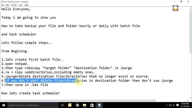 Backup files automatically with a batch file смотреть онлайн