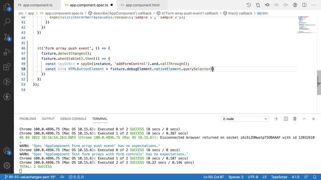 Angular Unit testing- 32 | Unit testing form array push method with form controls | Part 14 смотреть онлайн