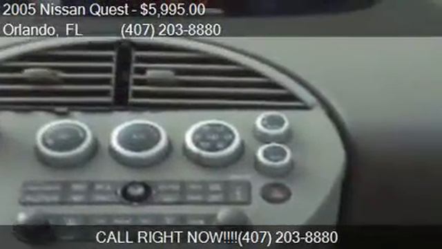 2005 Nissan Quest CASH PRICE For Sale In Orlando, FL 32832 A