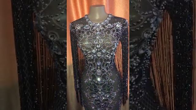 Черное прозрачное длинное платье из сетки с блестящими кристаллами, вечерние платья со стразами, смотреть онлайн
