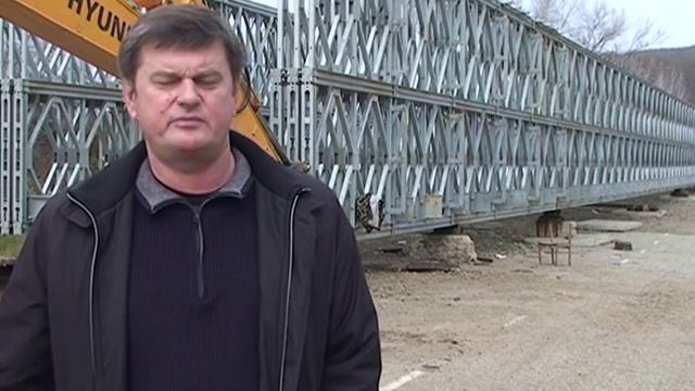 Мост станицы Кабардинской в "полете". Ноябрь 2014 смотреть онлайн