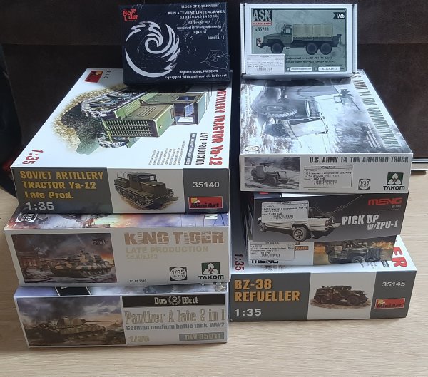 Распаковка моделей в масштабе 1/35 за 21.10.2023г.