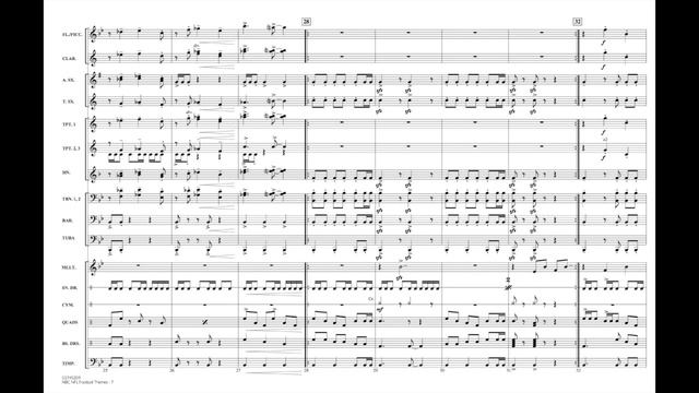 NBC NFL Football Themes By John Williams/arr. Paul Lavender & Will Rapp