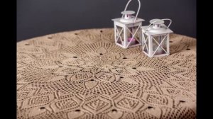 Скатерть вязаная спицами " Ириска " / tablecloth