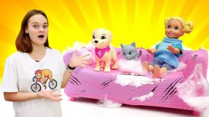 Сюрприз для куклы БАРБИ! Штеффи завела Питомцев! Новые игры для девочек. Смешные видео про кукол