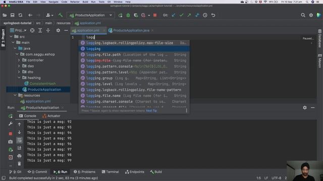 How to use Logging in SpringBoot Application? | SpringBoot Tutorial Part 6 смотреть онлайн