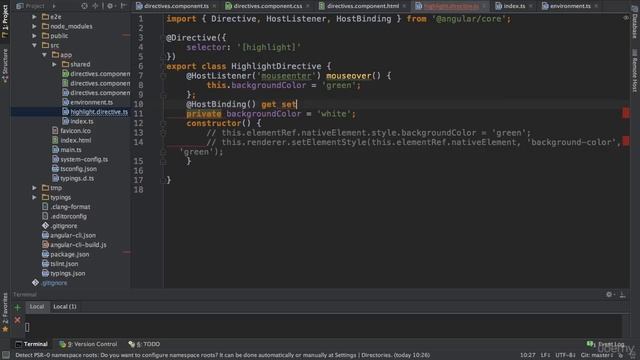 40 Element Interaction with HostListener & HostBinding смотреть онлайн