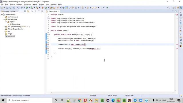 setSize() Command - Selenium WebDriver смотреть онлайн
