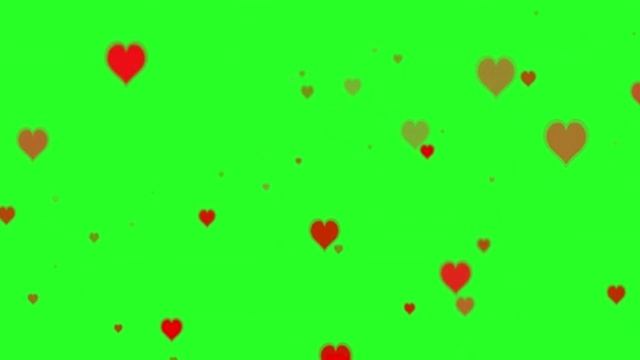 ?Фон сердечки? Хромакей на зеленом фоне! День влюбленных!!!День Святого Валентина!!! Футаж! смотреть онлайн