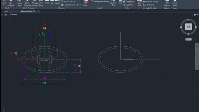 How to draw Toyota Logo with AutoCAD смотреть онлайн