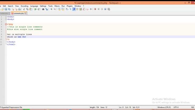 2) How to add Comments in PHP смотреть онлайн