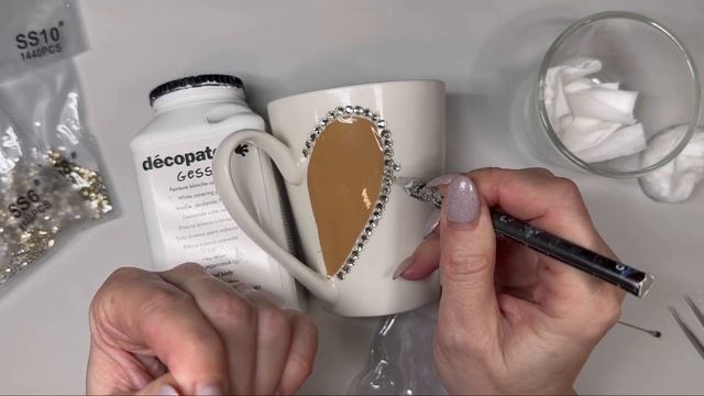 Декор кружки стразами смотреть онлайн