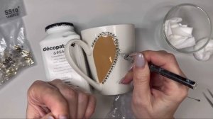Декор кружки стразами
