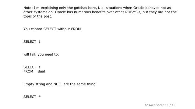 MySQL : Oracle Gotchas for An Experienced Newb смотреть онлайн