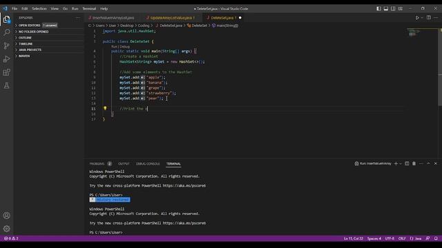 Delete Set (My Data Structure Activity)Java смотреть онлайн