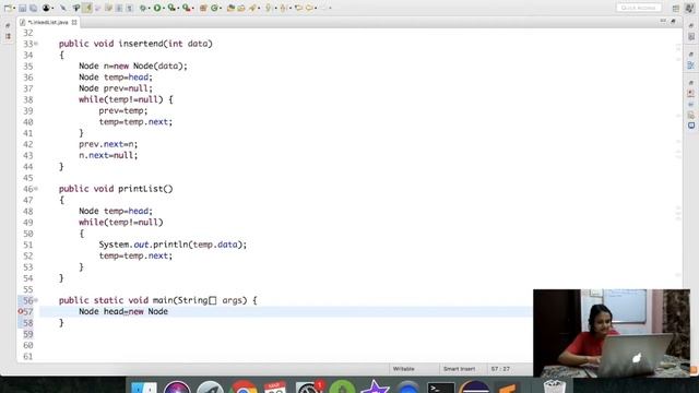Implementation of Insertion & deletion operation in singly linked list Java смотреть онлайн