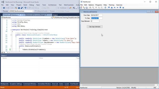 Binding the ToDate column to the value of FromDate using the BindValue method смотреть онлайн