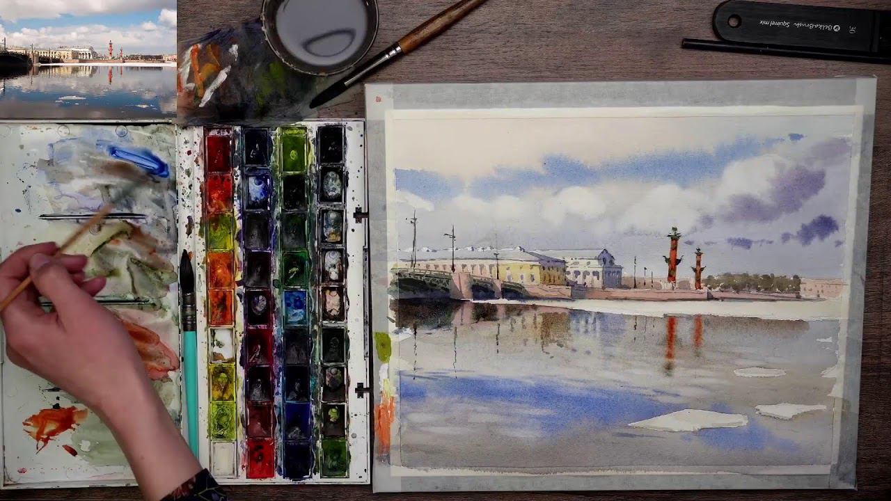 Бесплатный мастер-класс «Петербургский пейзаж» с Ольгой Кабаевой смотреть онлайн