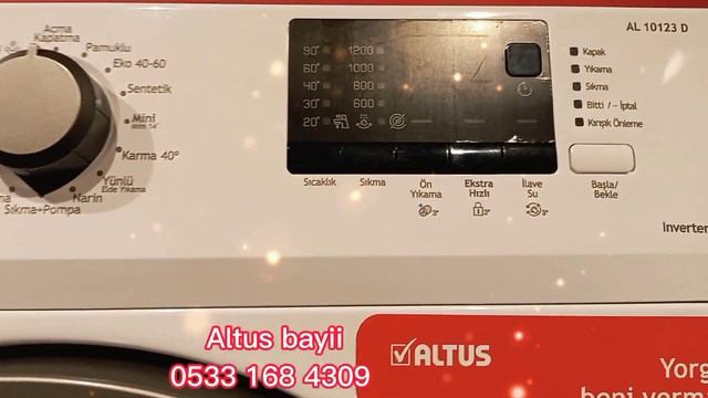 Altus Al 10123 10 Kg 1200 Devir çamaşır Makinesi Incelemsi #altus           #çamaşırmakinesi