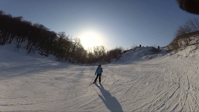 Катя на лыжах - февраль 2018