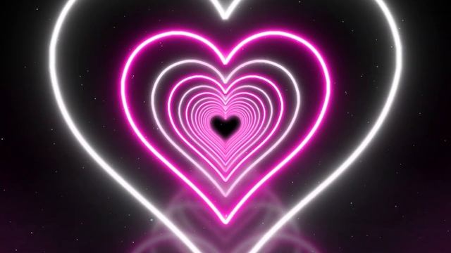 Neon Lights Love Heart Tunnel Particles Background 5 hours | HD Vj loop Disco changing colors смотреть онлайн