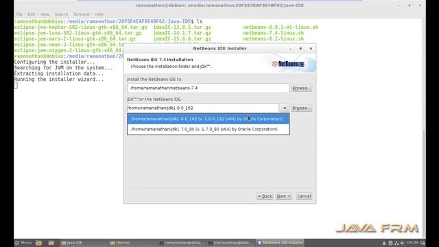 NetBeans 7.4 Installation in Debian 9.3 смотреть онлайн