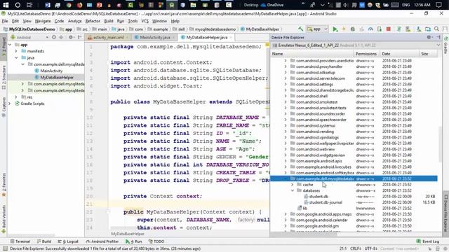 Android Bangla Tutorial 7.13 : how to pull sqlite database file from android device (new version) смотреть онлайн