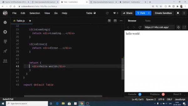 React.js JSONPlaceholder API Example to Render Data inside Table Full Example Tutorial For Beginner