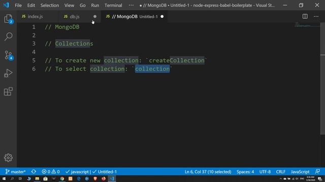 4 Creating And Selecting Collection | Node Js смотреть онлайн