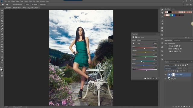 Меняем яркость определенного цвета || Уроки Photoshop смотреть онлайн