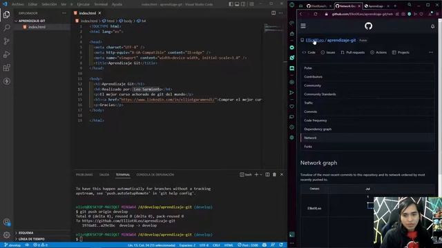 13 Flujo de trabajo con Git y GitHub смотреть онлайн