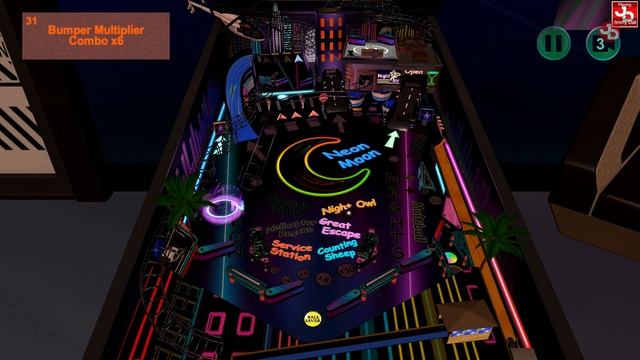 Neon Nights Pinball PC Gameplay 1440p 60fps смотреть онлайн