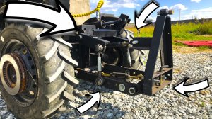 Обзор самодельной задней навески на мини трактор переломка