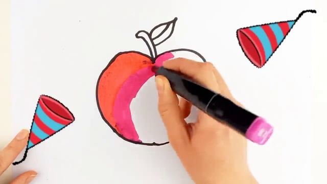 Як намалювати Яблуко ? Намалювати малюнок Яблуко ? Малювання для дітей смотреть онлайн