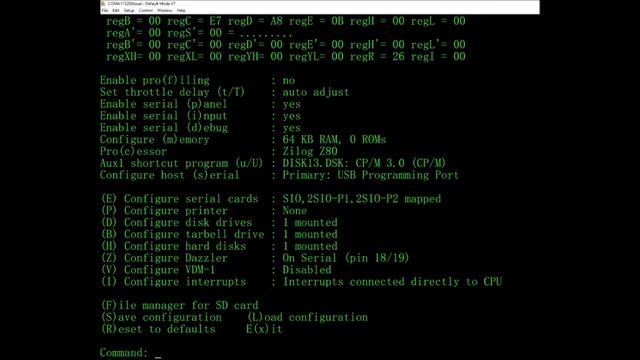 Altair 8800 CP/M 3.0 Altair-Duino with Digital Research 1982 CP/M 3.0 смотреть онлайн