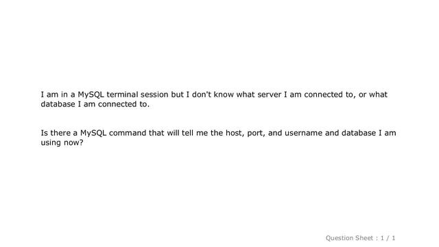 MySQL : MySQL show current connection info смотреть онлайн