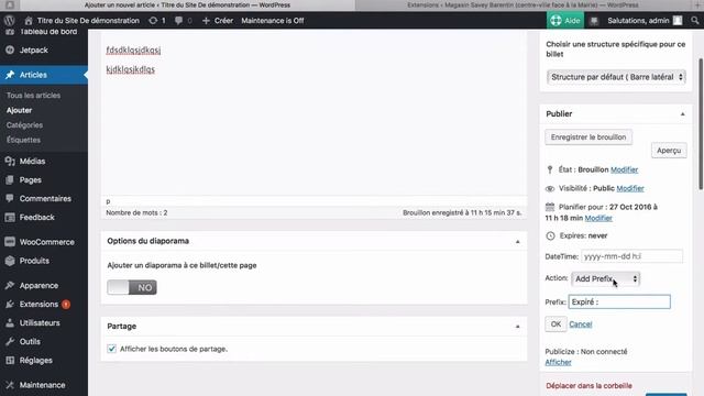 Wordpress Planifier une publication et la dépublier automatiquement смотреть онлайн