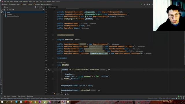 UniRx в Unity - реактивные свойства и команды смотреть онлайн