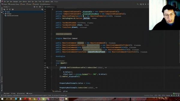UniRx в Unity - реактивные свойства и команды