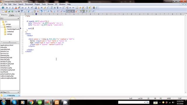 PHP-GET METHOD WITH EXAMPLE смотреть онлайн