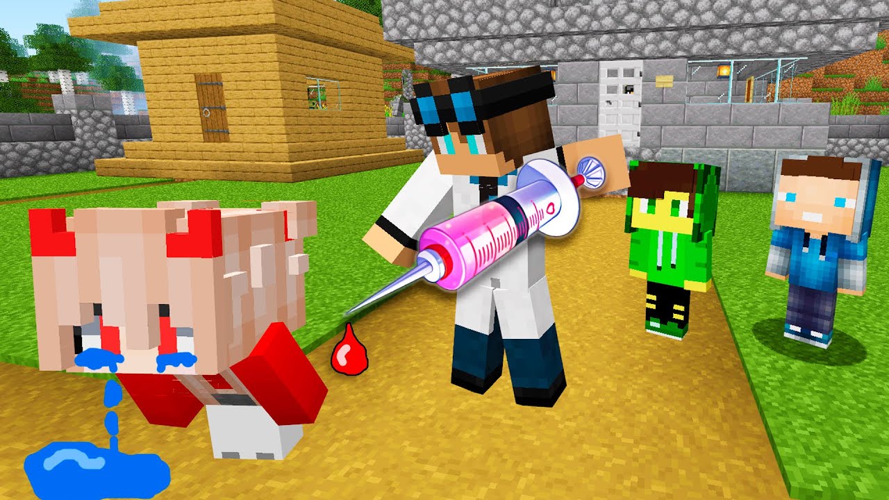 ЗАЧЕМ ФЕЙКОВЫЙ ДОКТОР ХОЧЕТ СДЕЛАТЬ УКОЛ МАШКЕ В МАЙНКРАФТ ! Алексбой Minecraft смотреть онлайн