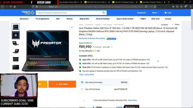 Acer Predator Helios 300 i5 + RTX 2060 | CPU Bottleneck? | One Alternative смотреть онлайн