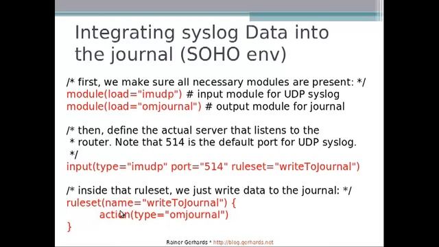 rsyslog journal integration смотреть онлайн