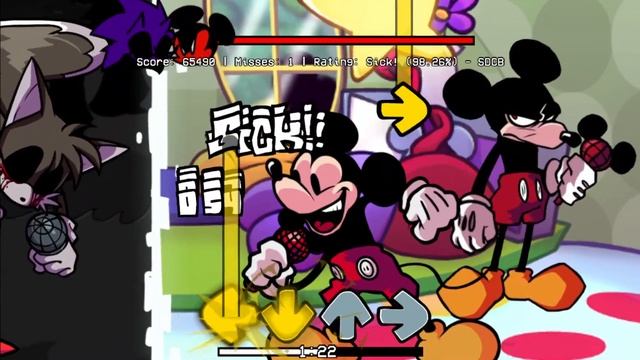 FNF UNLIKELY RIVALS BUT MICKEY MARKUS AND SONIC.EXE SING IT #mickeymouse #sonicexefnf