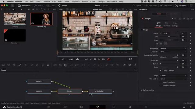 Quickly Swap Inputs on a Merge Node in DaVinci Resolve Fusion (Foreground/Background Flip) смотреть онлайн