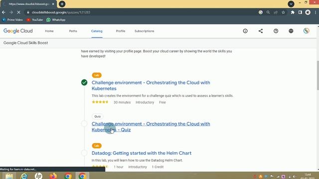 Challenge environment - Orchestrating the Cloud with Kubernetes - Quiz Qwiklabs Trivia January 2023 смотреть онлайн