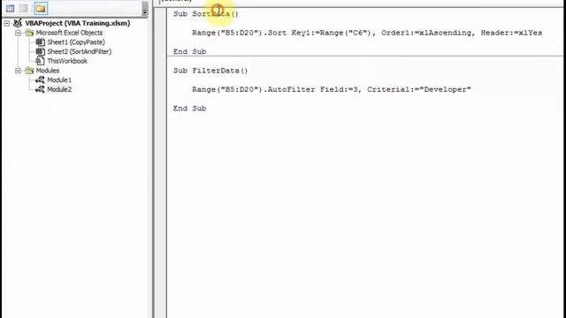 VBA macro code to Sort or Filter data смотреть онлайн